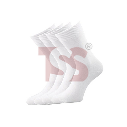 Plain White Cotton Socks