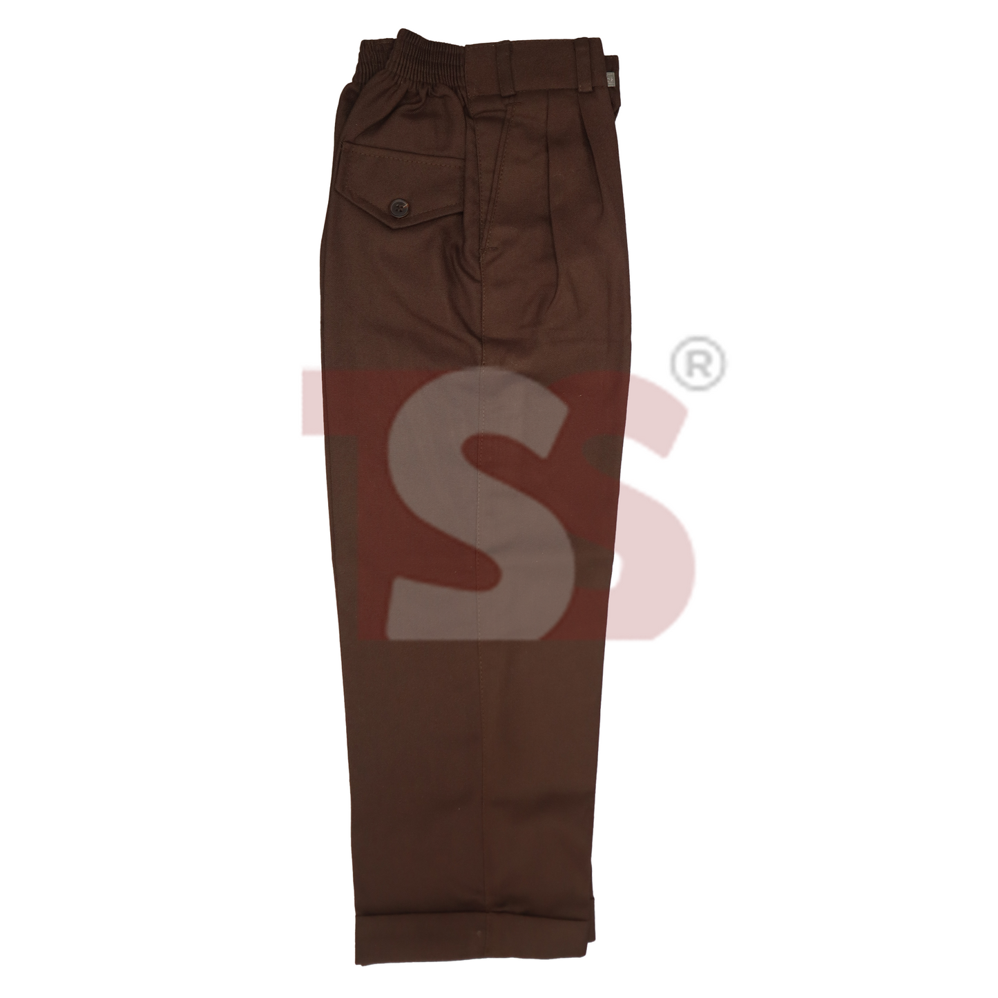 Brown Elastic Pant